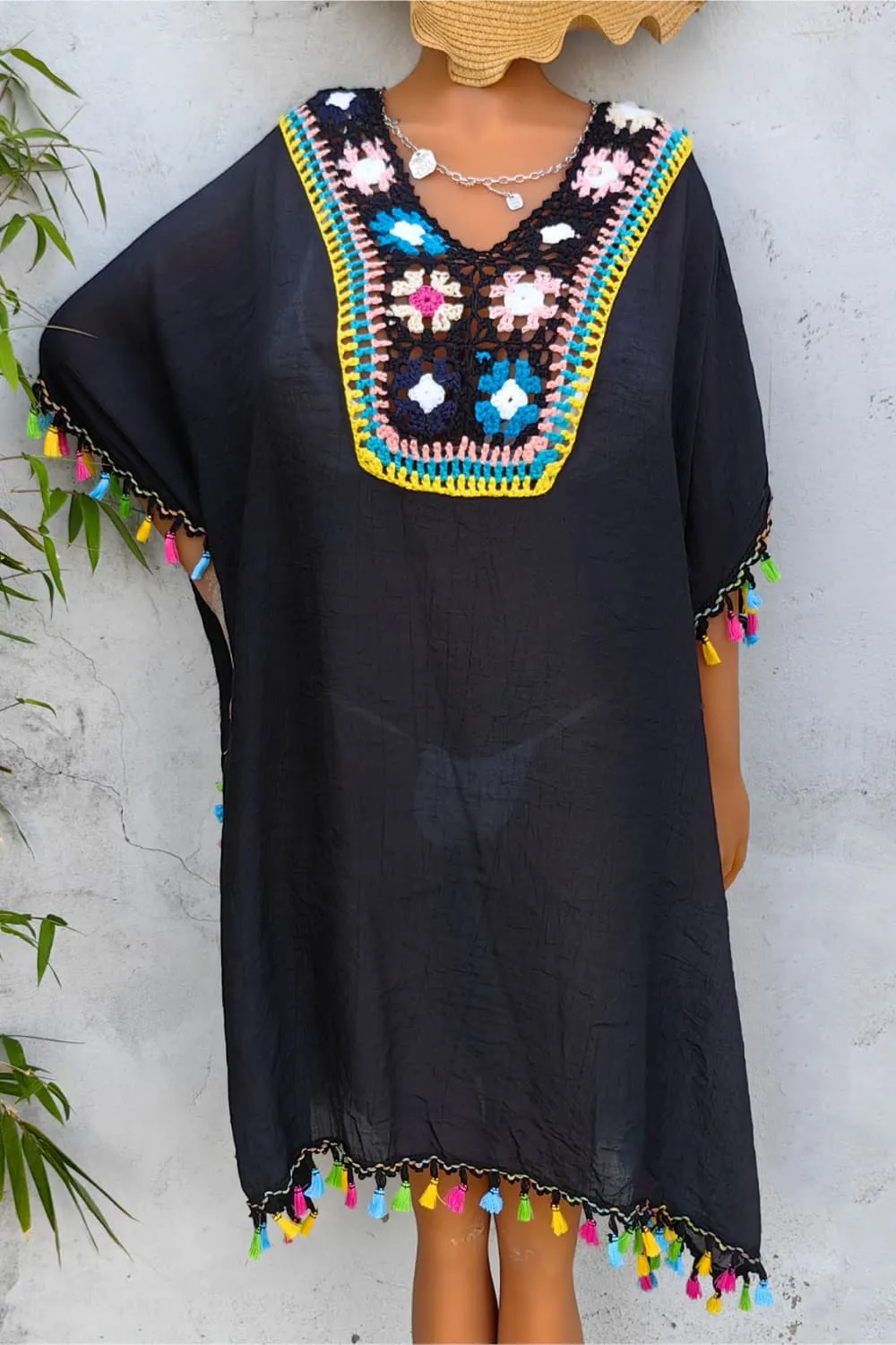 Tassel Detail Embroidery Dress, image 4