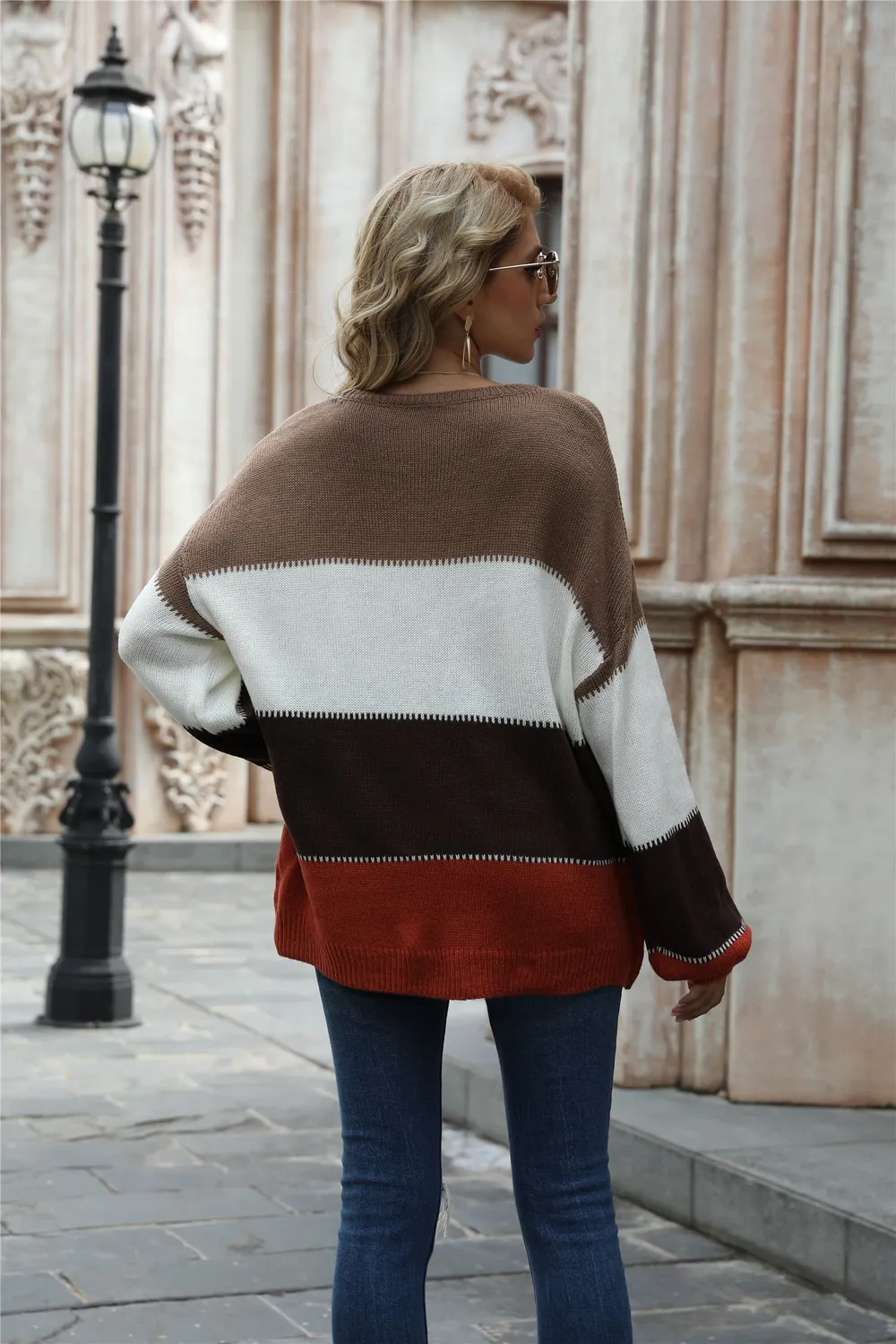 Color Block Round Neck Sweater, image 19