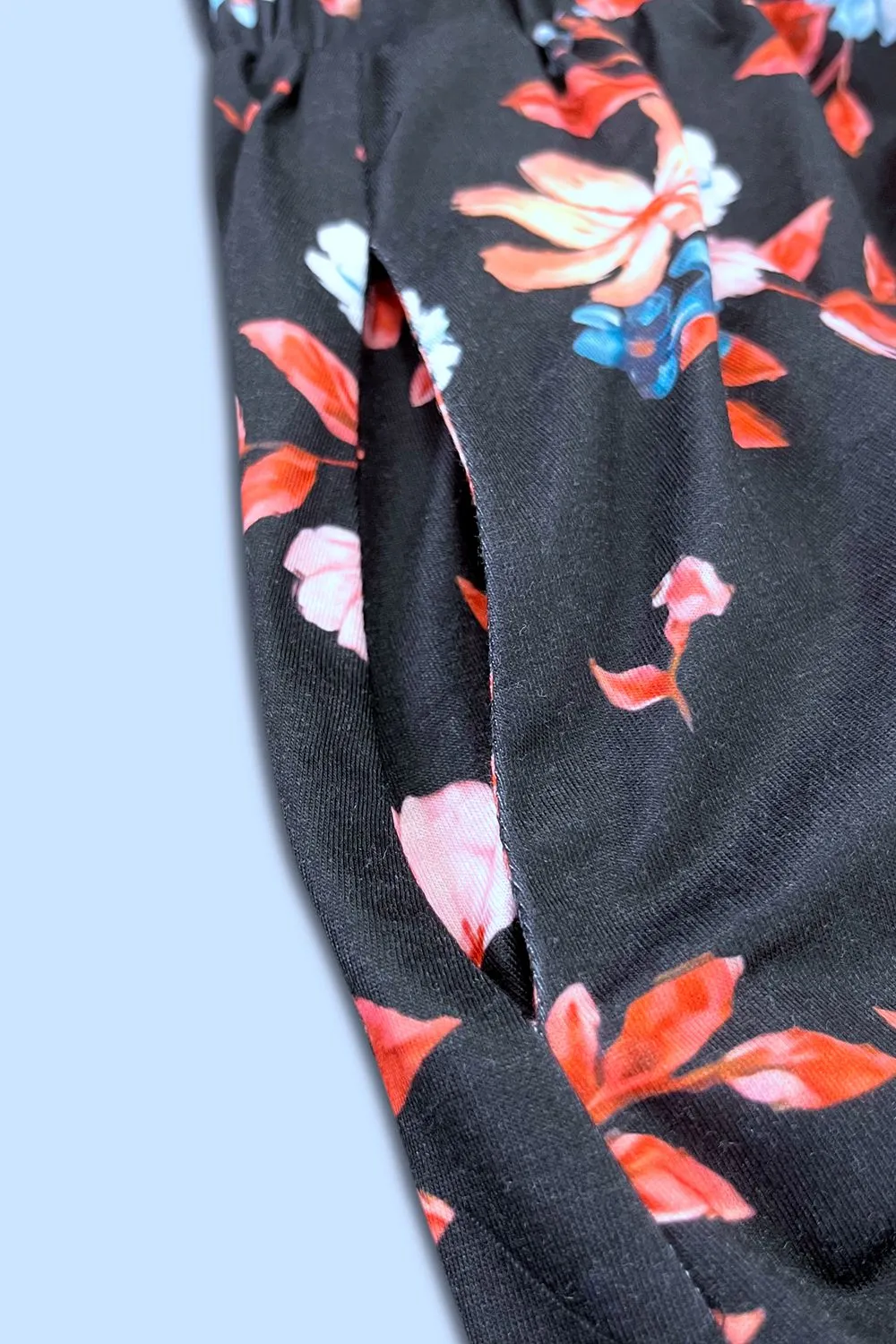 Printed Scoop Neck Sleeveless Buttoned Magic Dress with Pockets, image 20