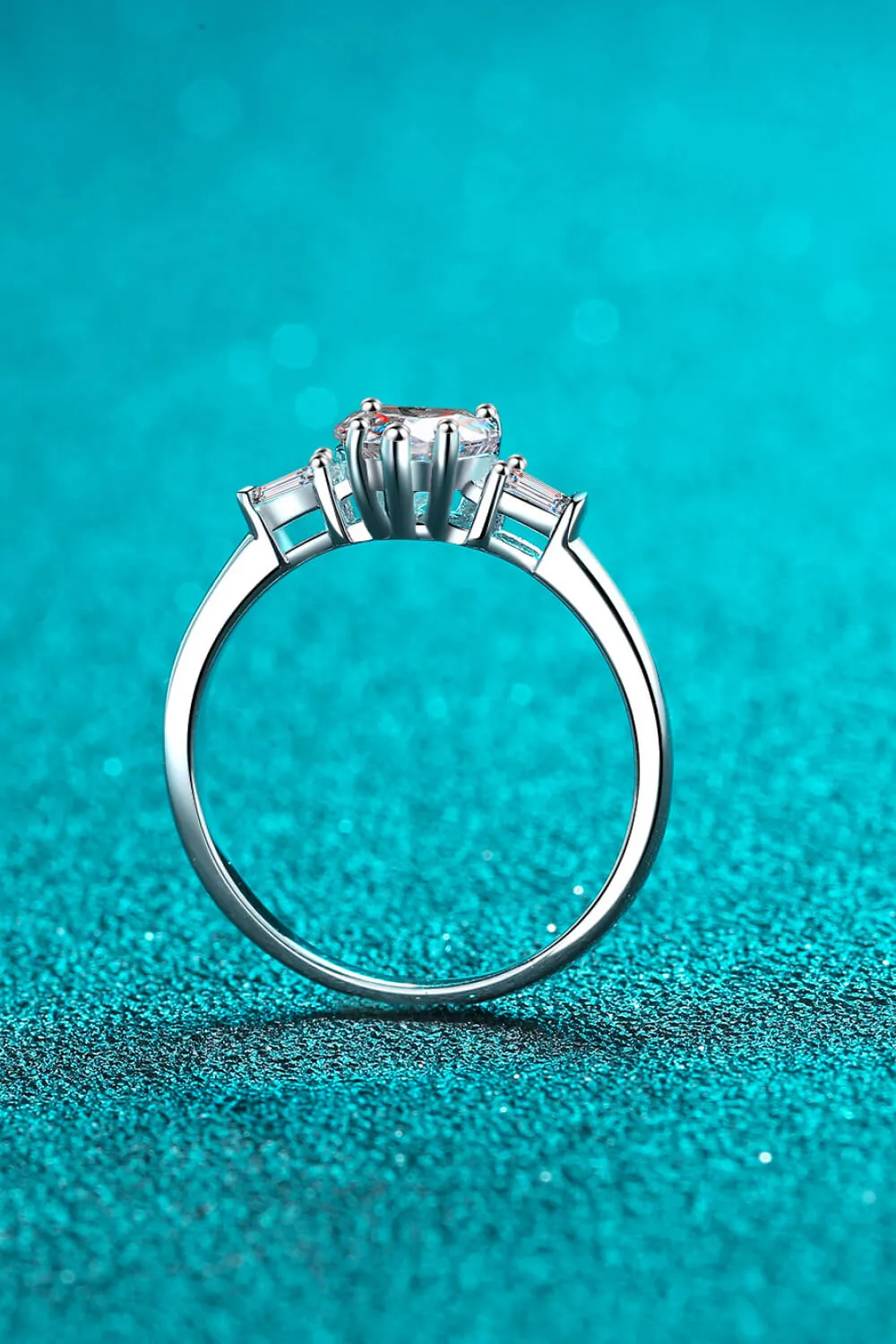 1.2 Carat Moissanite Heart Ring, image 5