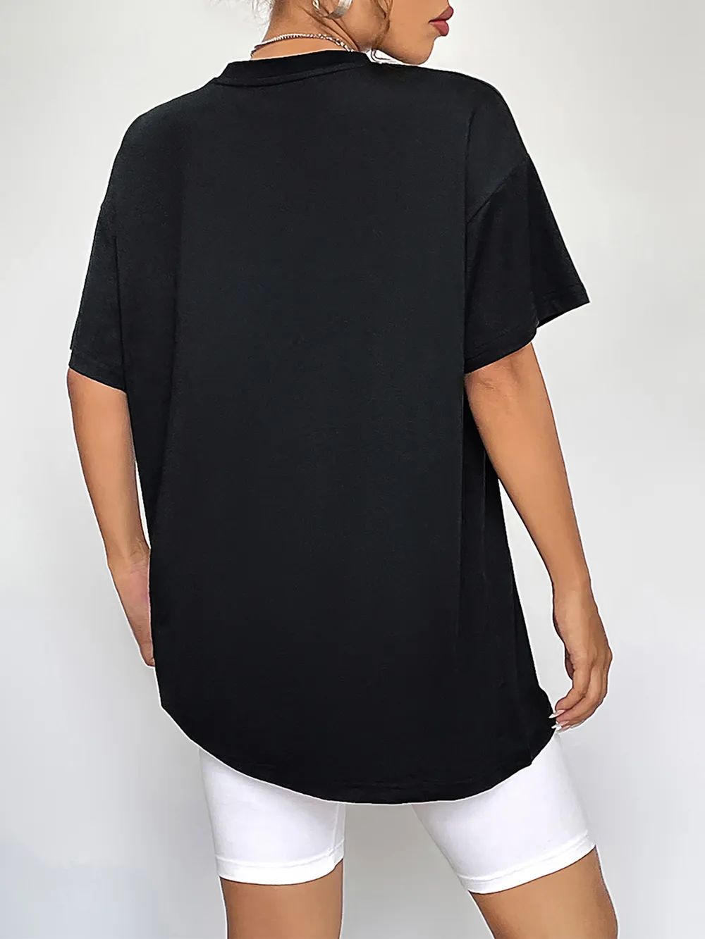 Round Neck Short Sleeve Fall Season Graphic T-Shirt, image 8