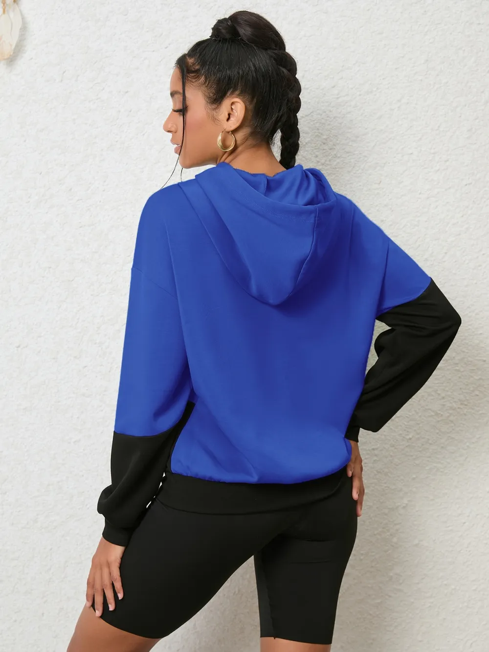CASUAL Graphic Two-Tone Hoodie, image 2