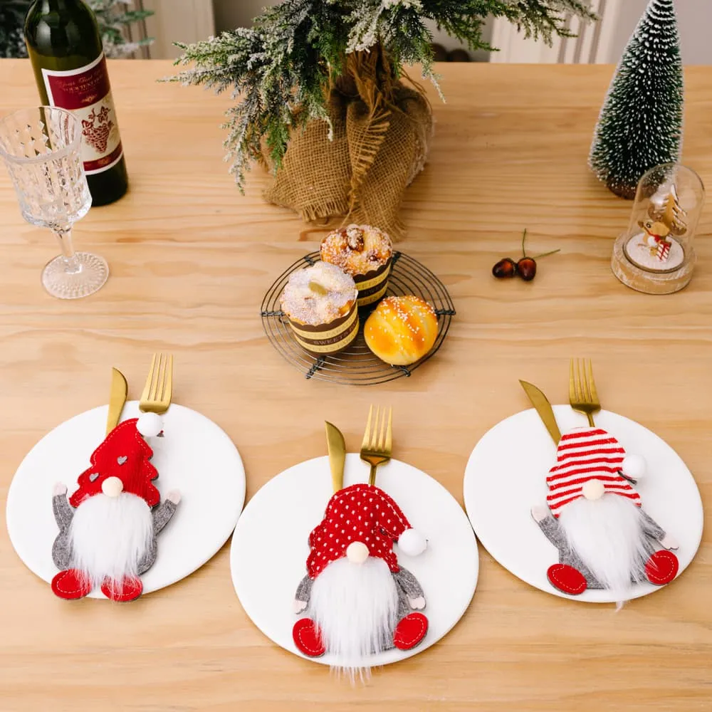 3-Piece Faceless Gnome Cutlery Holders, image 3