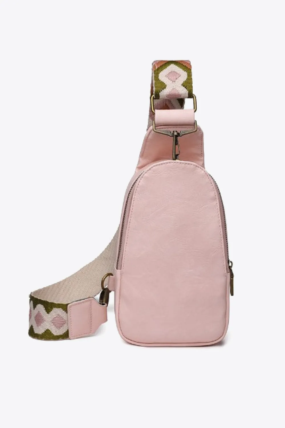 Random Pattern Adjustable Strap PU Leather Sling Bag, image 9