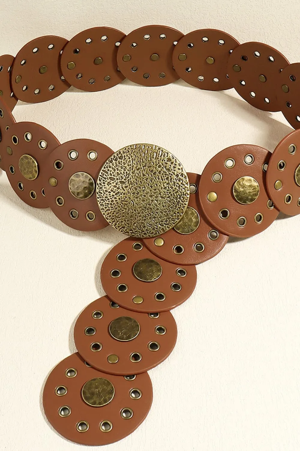 Round Shape PU Leather Belt, image 13