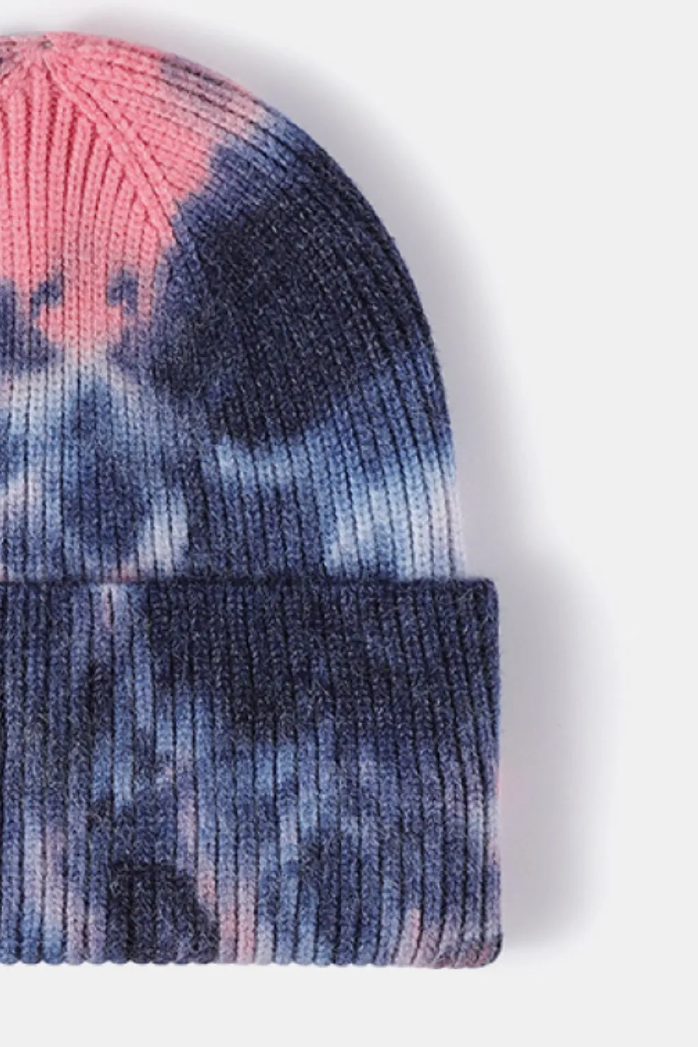Tie-Dye Cuffed Rib-Knit Beanie Hat, image 27