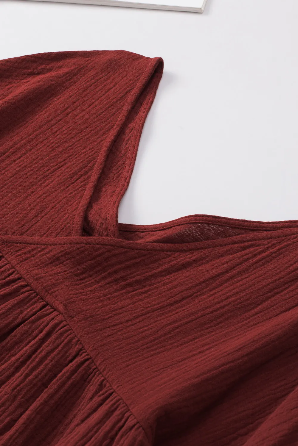 Dropped Shoulder V-Neck Blouse, image 24