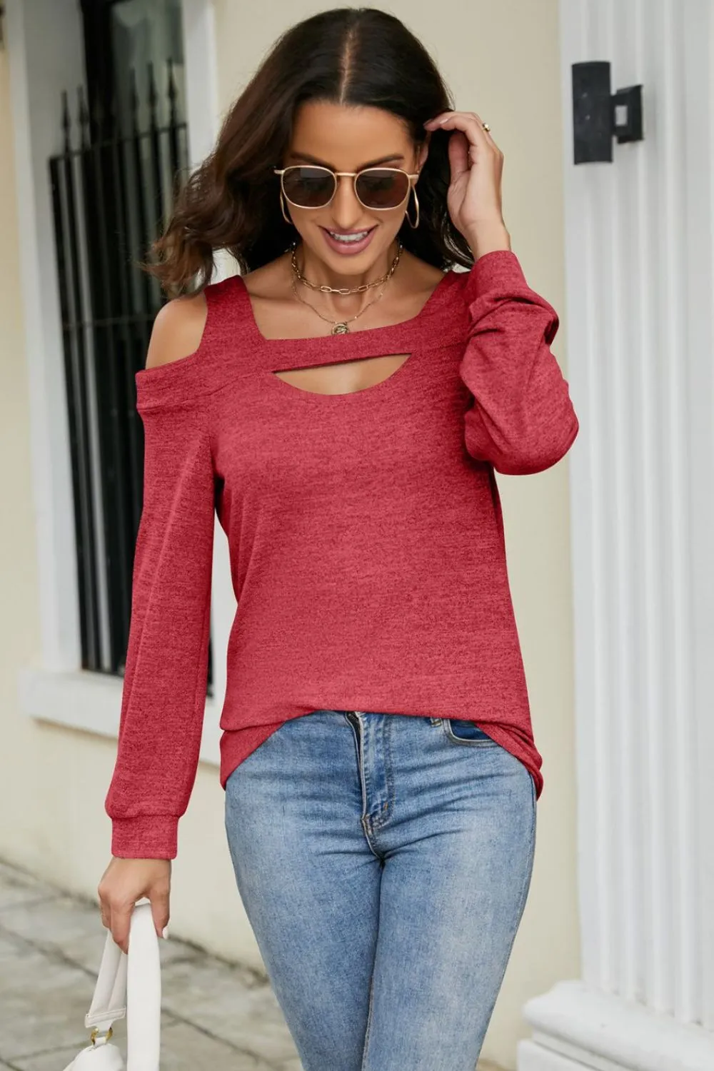 Cutout Cold-Shoulder Top, image 16