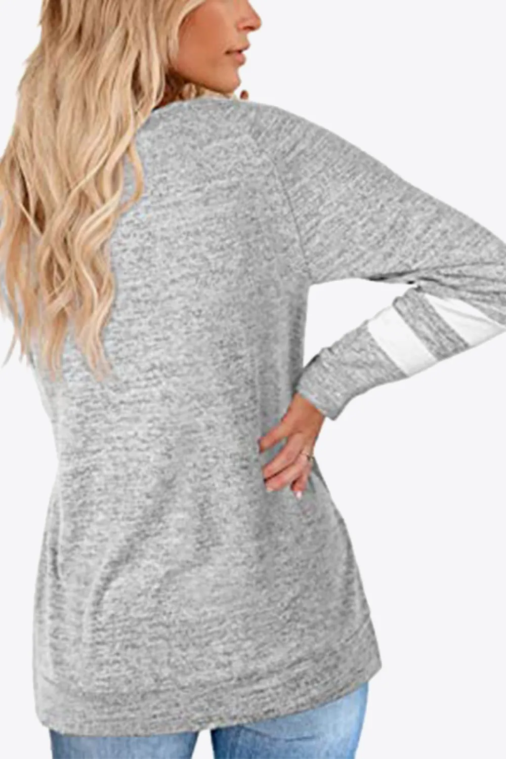 Striped Contrast Raglan Sleeve Top, image 21