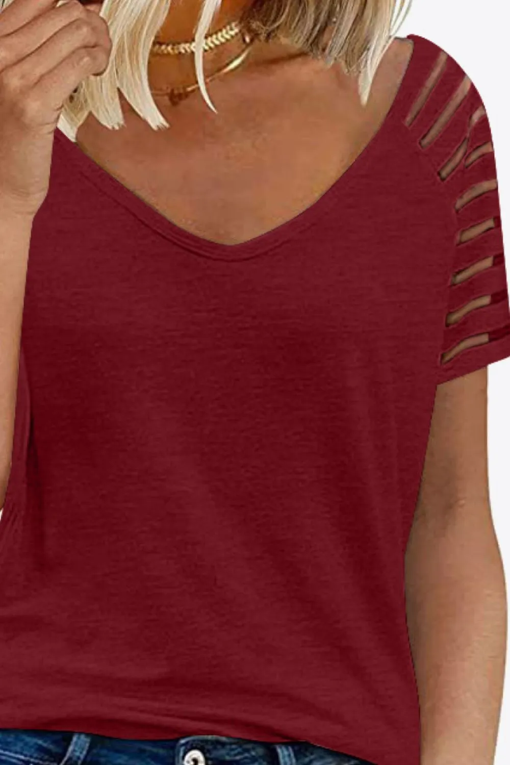V-Neck Raglan Sleeve Tee, image 21