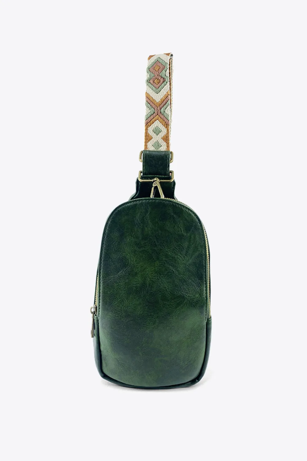 Random Pattern Adjustable Strap PU Leather Sling Bag, image 10