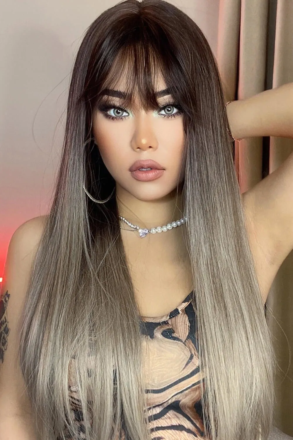 Long Straight Synthetic Wigs 26'', image 6