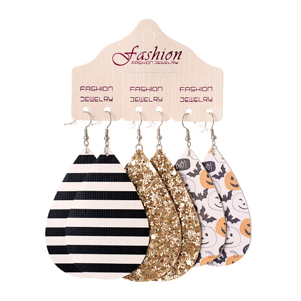 Halloween PU Teardrop Earrings Set, image 8