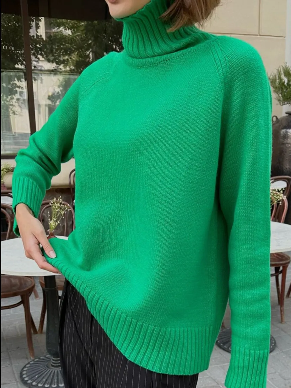 Turtle Neck Raglan Sleeve Sweater, image 17
