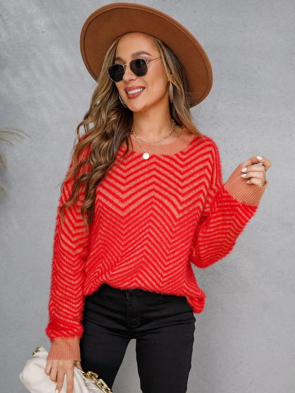 Round Neck Long Sleeve Sweater, image 9