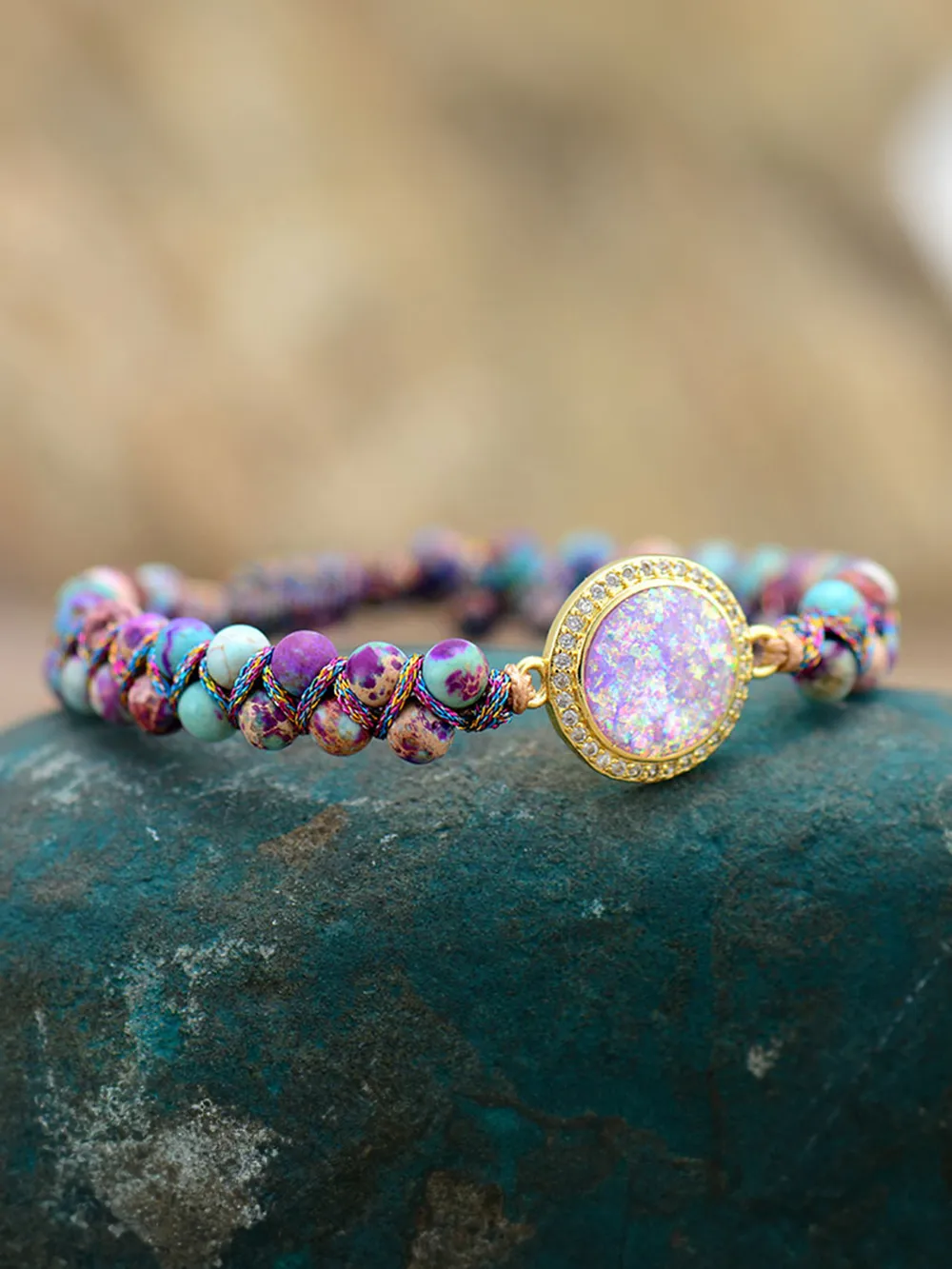 Imperial Jasper Beaded Bracelet, image 2