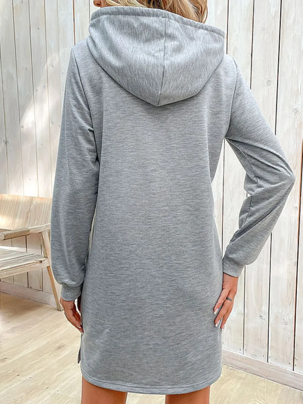 Striped Drawstring Long Sleeve Hoodie, image 3