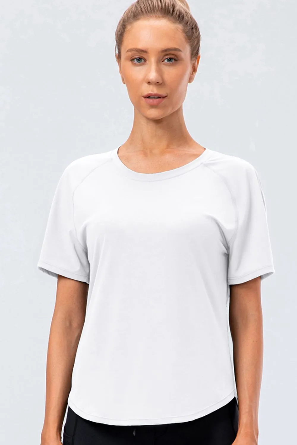 Round Neck Raglan Sleeve Active Tee, image 6