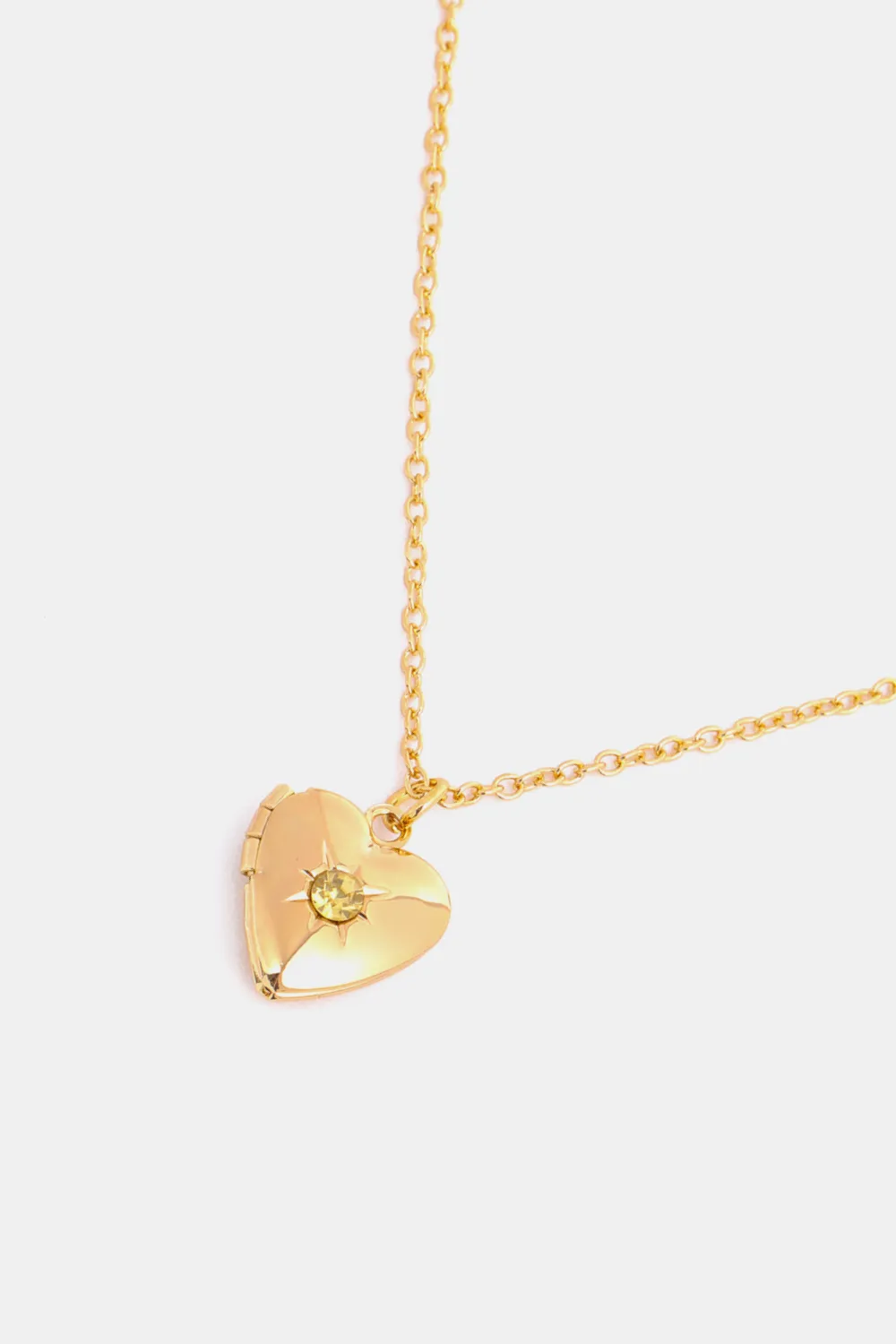 Zircon Heart Shape 14K Gold-Plated Pendant Necklace, image 15