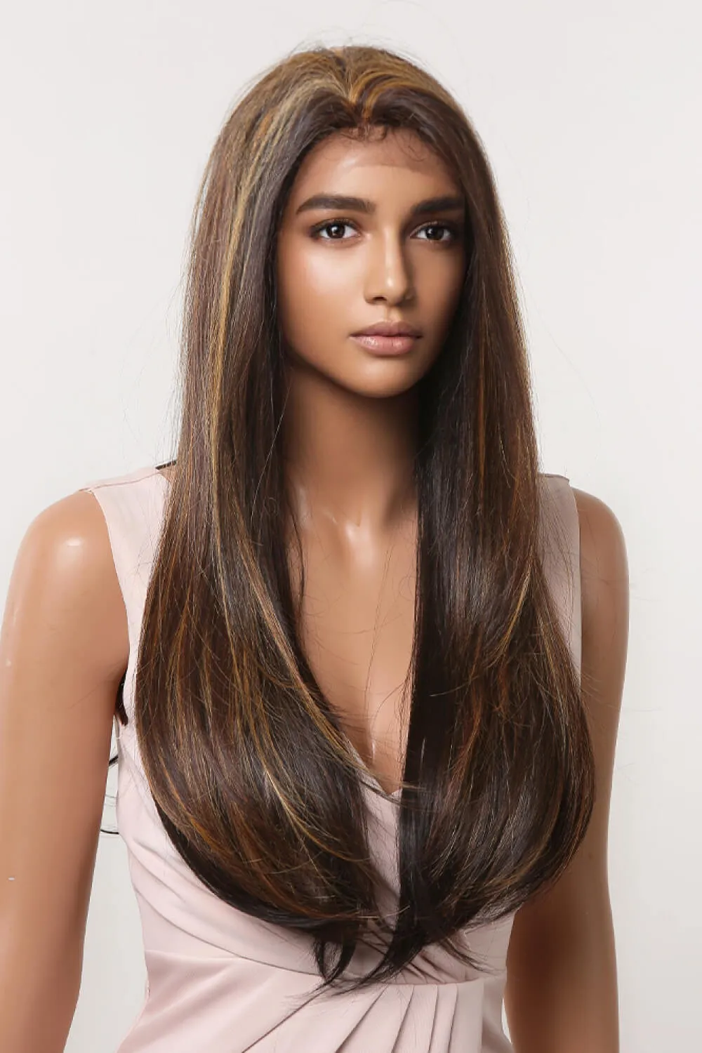 13*2" Lace Front Wigs Synthetic Long Straight 26" 150% Density, image 4