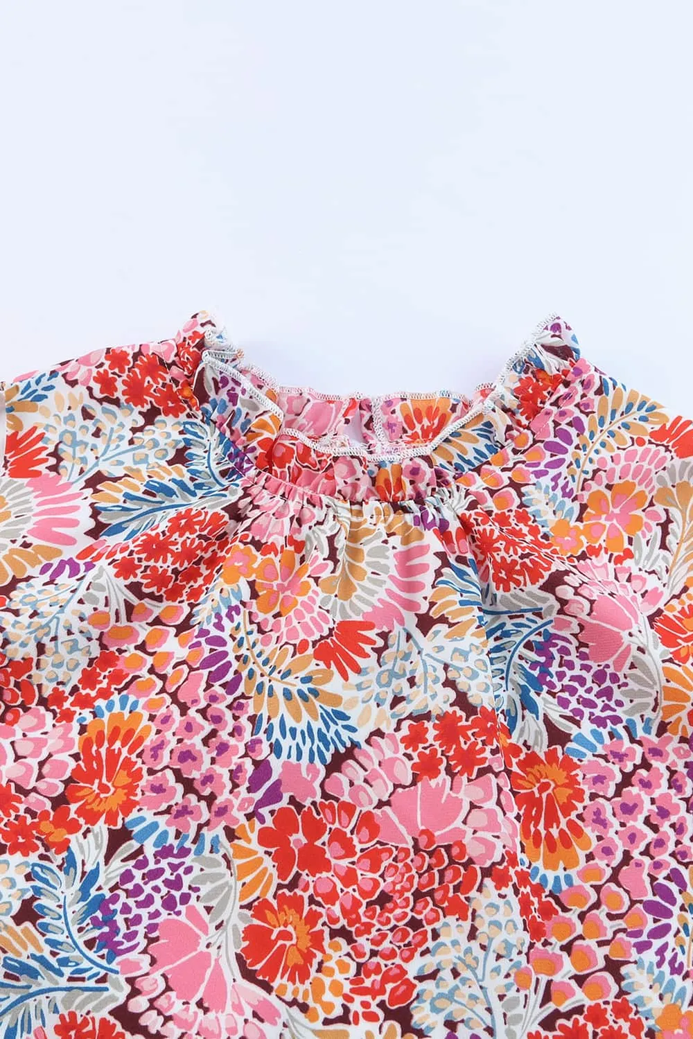 Floral Mock Neck Tank Top, image 4