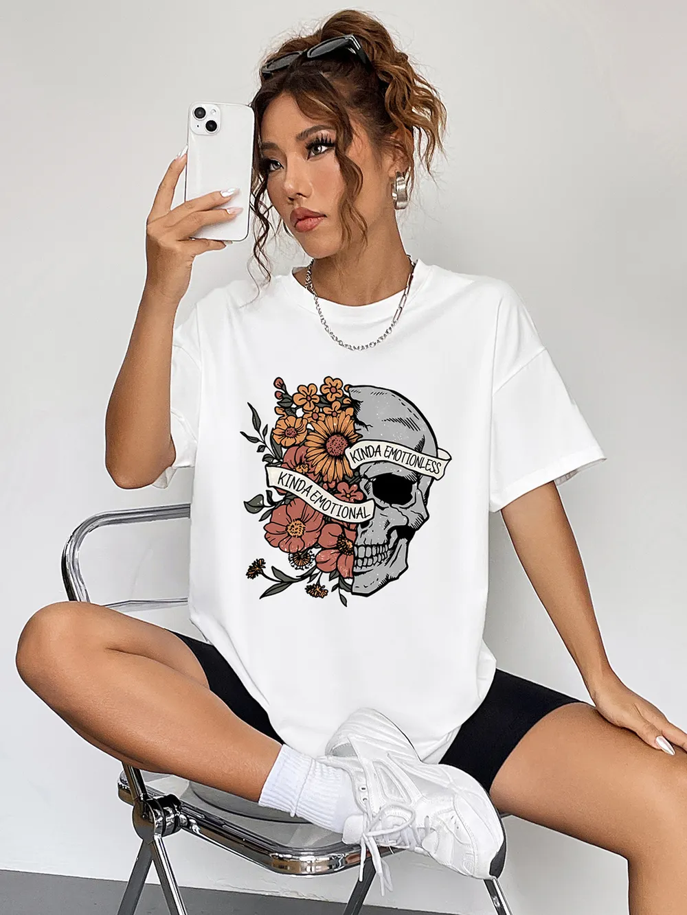 Round Neck Short Sleeve Graphic T-Shirt, image 5
