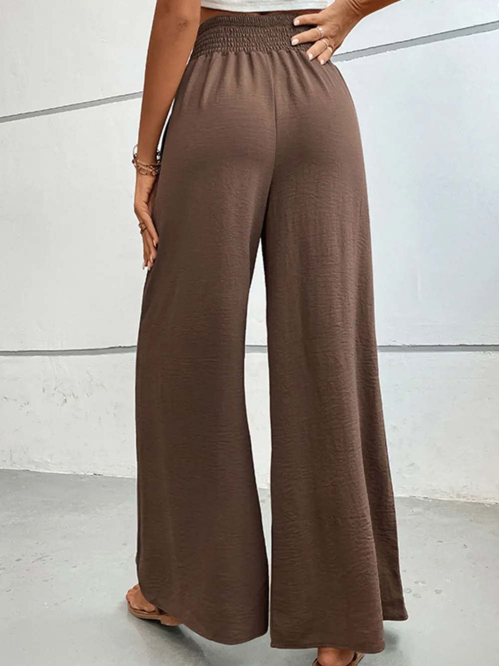 Wide Waistband Relax Fit Long Pants, image 15
