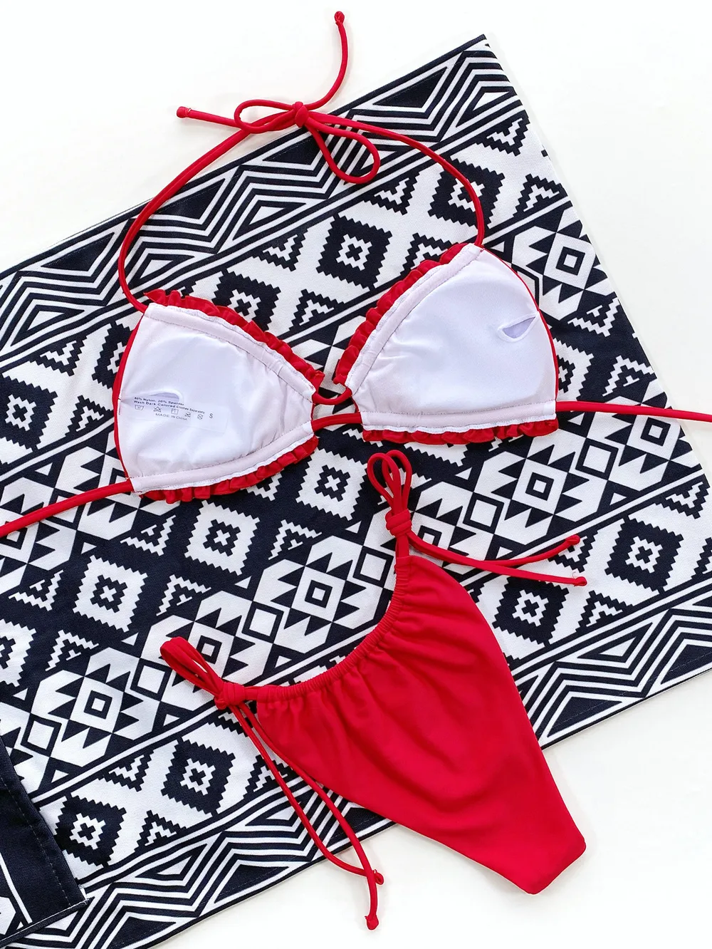 Frill Trill Halter Neck Bikini Set, image 16
