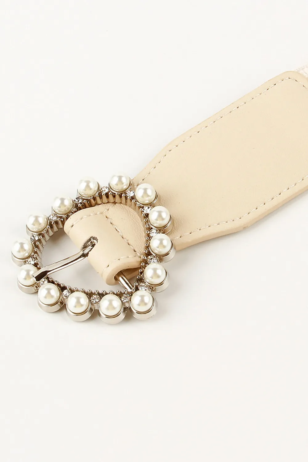 Pearl Heart Buckle Elastic Belt, image 4