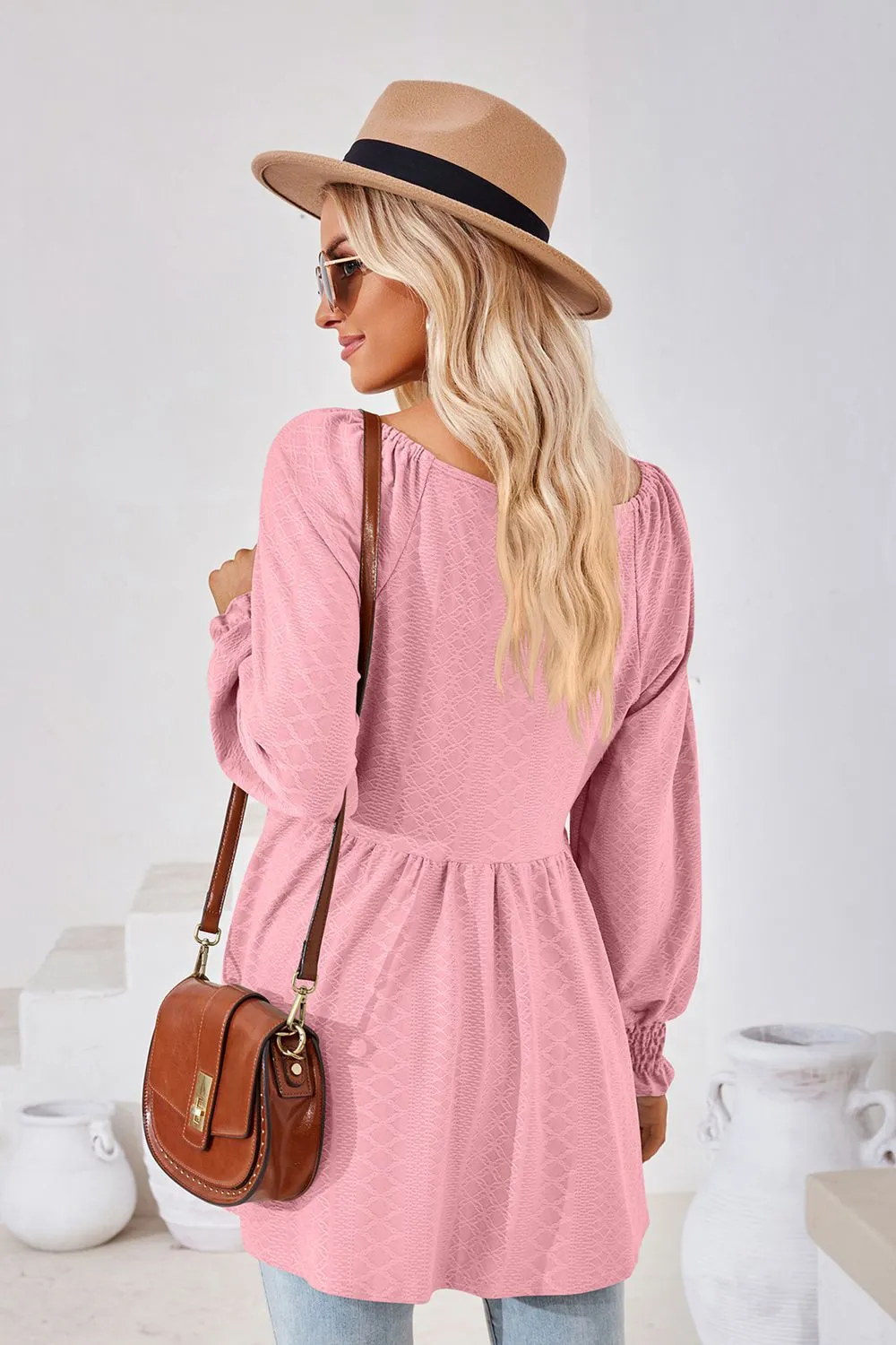 V-Neck Lantern Sleeve Blouse, image 23