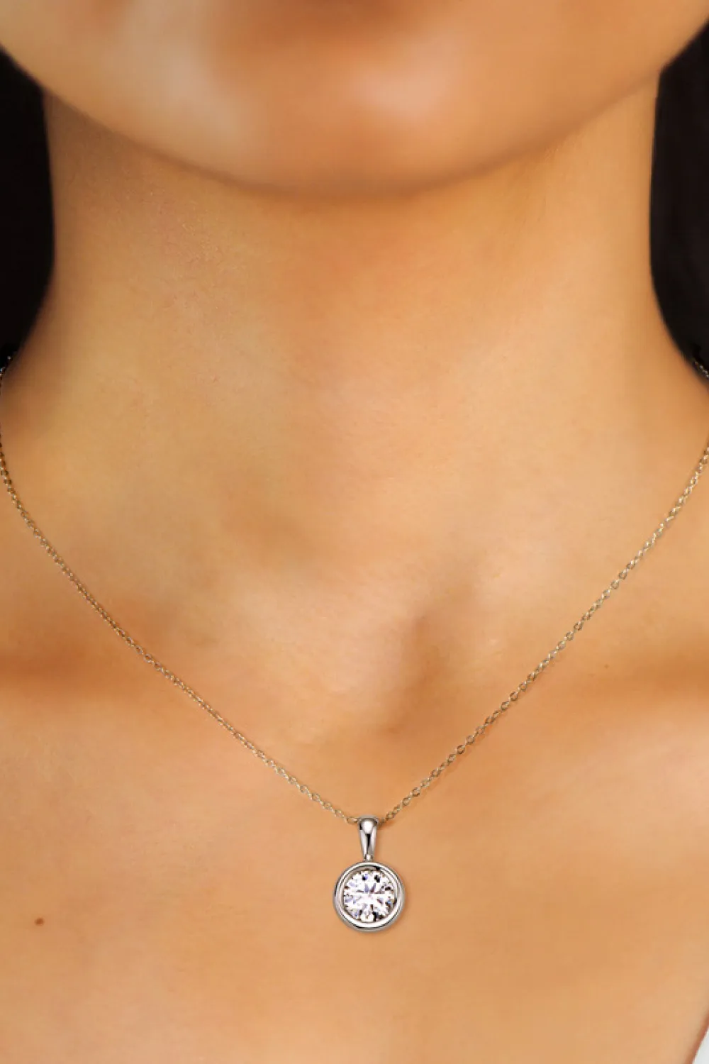 2 Carat Moissanite 925 Sterling Silver Necklace, image 7
