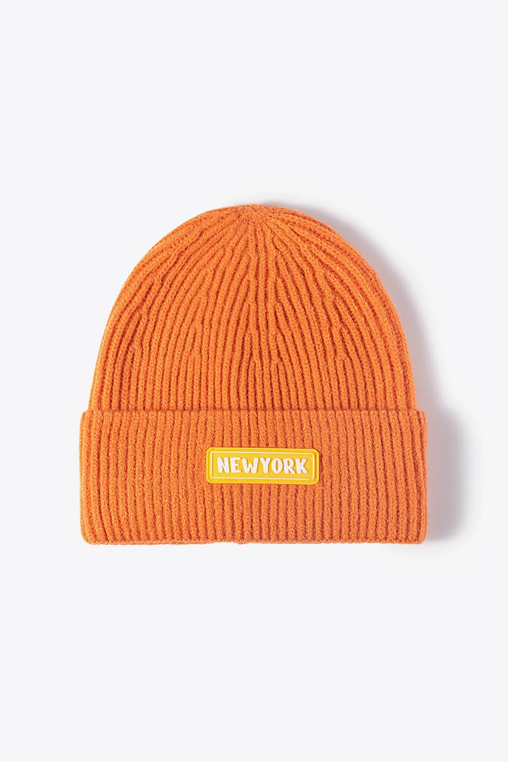NEWYORK Patch Rib-Knit Cuffed Beanie, image 22