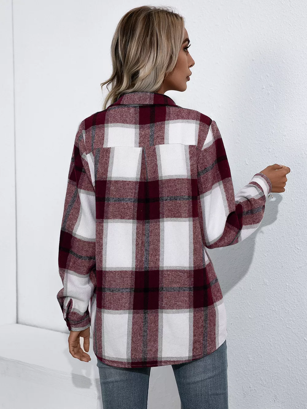Plaid Button Up Flannel Shirt, image 6