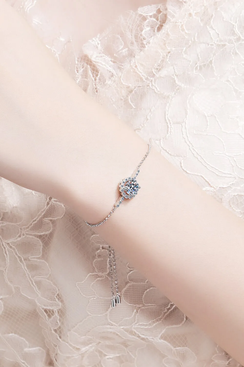 1 Carat Moissanite Chain Bracelet, image 2