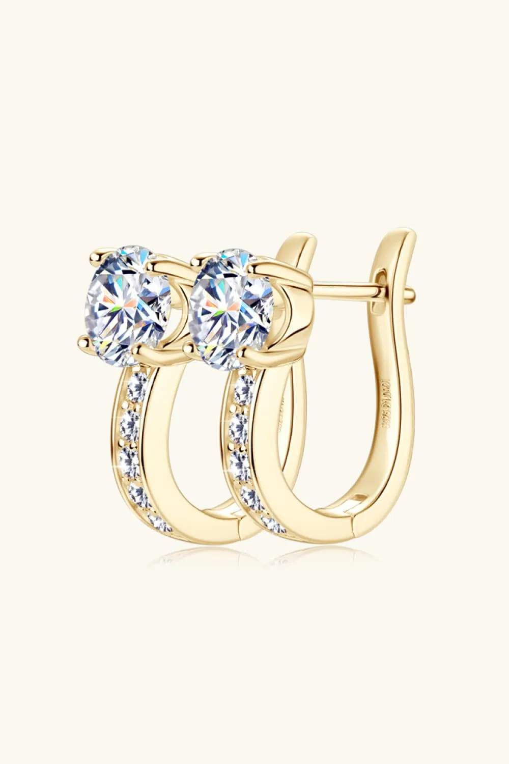 2 Carat Moissanite 925 Sterling Silver Earrings, image 5