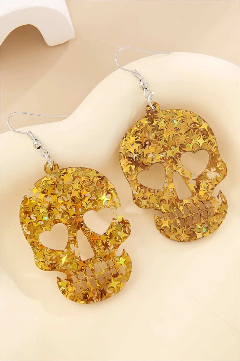 Acrylic Skull Drop Earrings, image 5