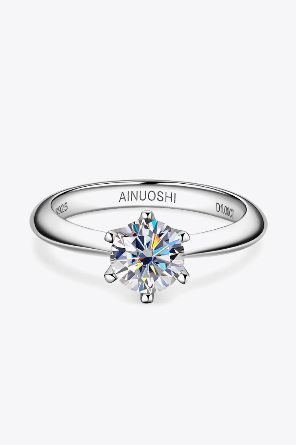 Wonderful Life 1 Carat Moissanite Platinum-Plated Ring, image 2