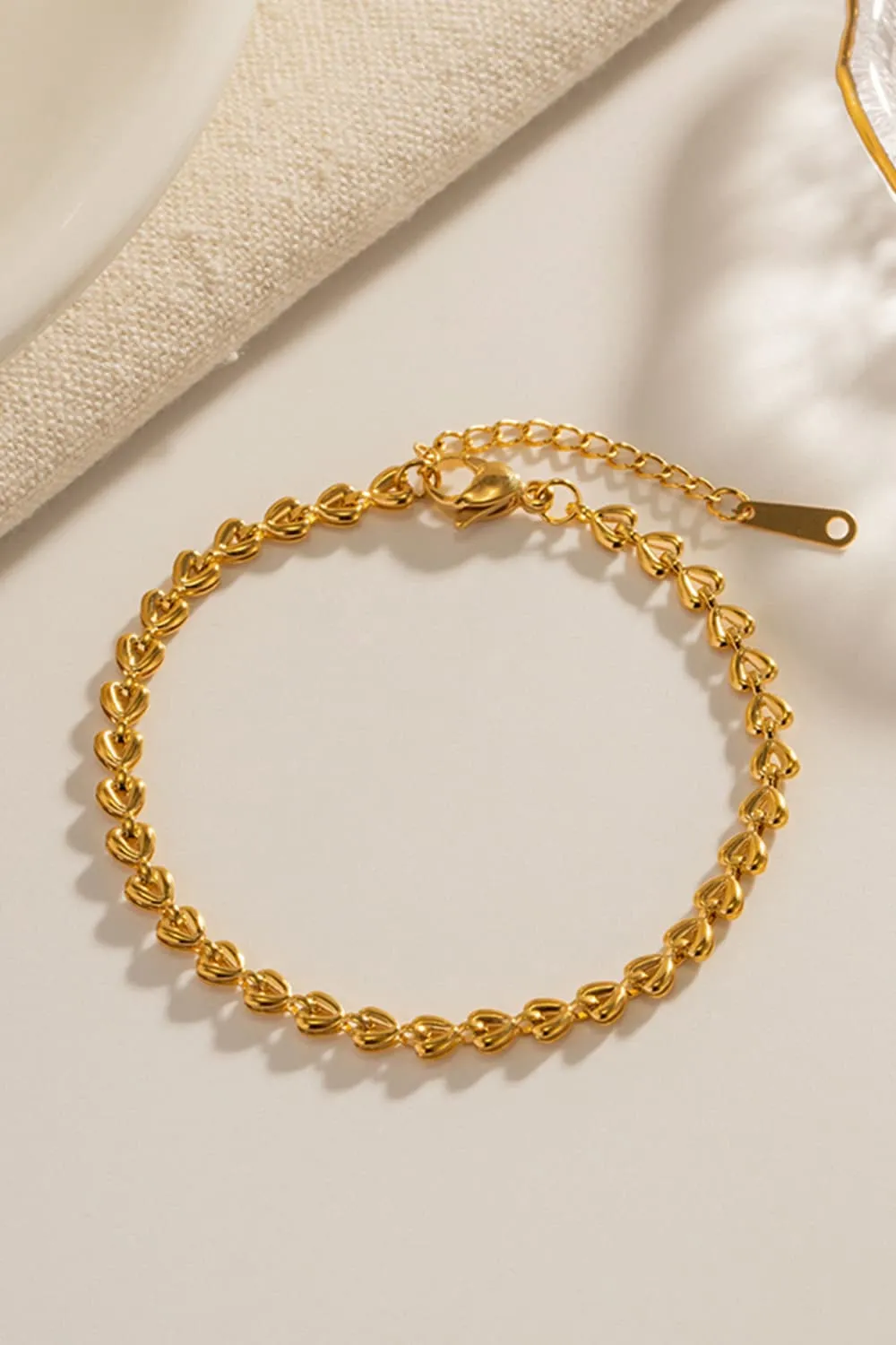 Heart Chain Lobster Clasp Bracelet, image 5