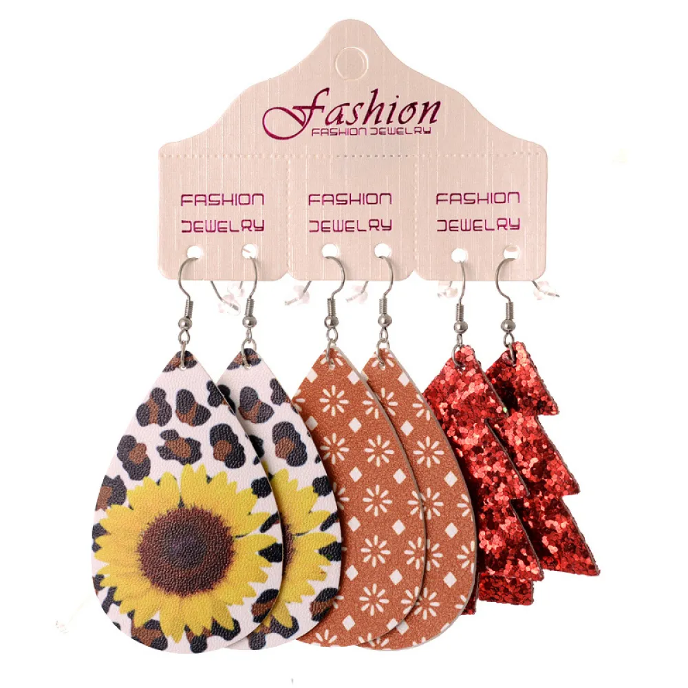 Christmas PU Earrings Set, image 6