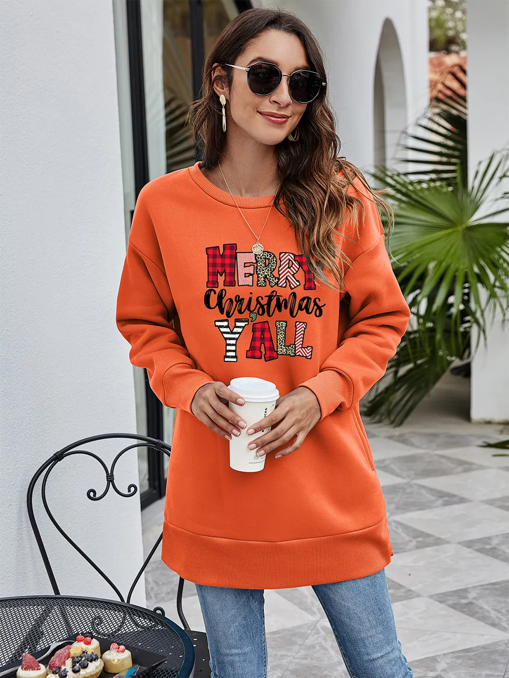 MERRY CHRISTMAS Y'ALL Graphic Sweatshirt, image 8