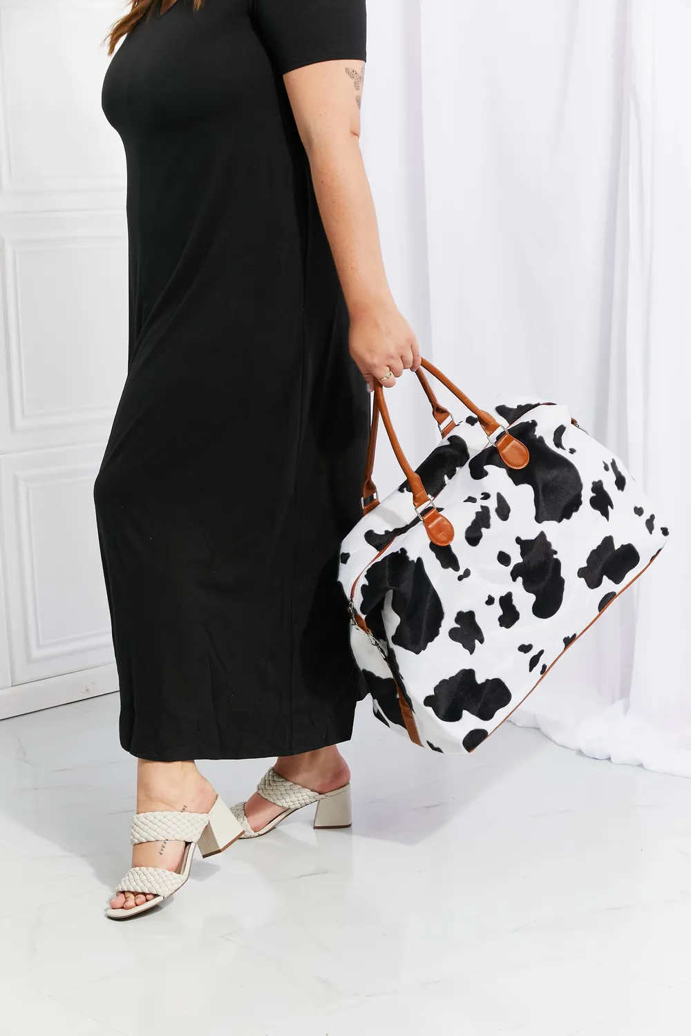 Animal Print Plush Weekender Bag, image 5
