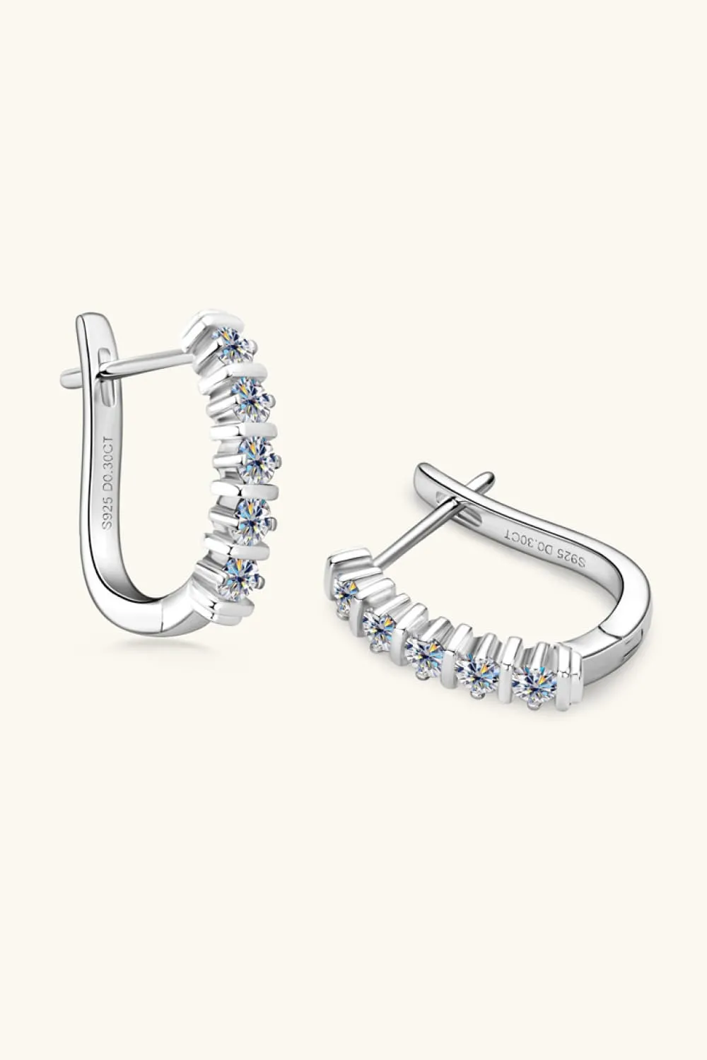 Moissanite 925 Sterling Silver Earrings, image 9
