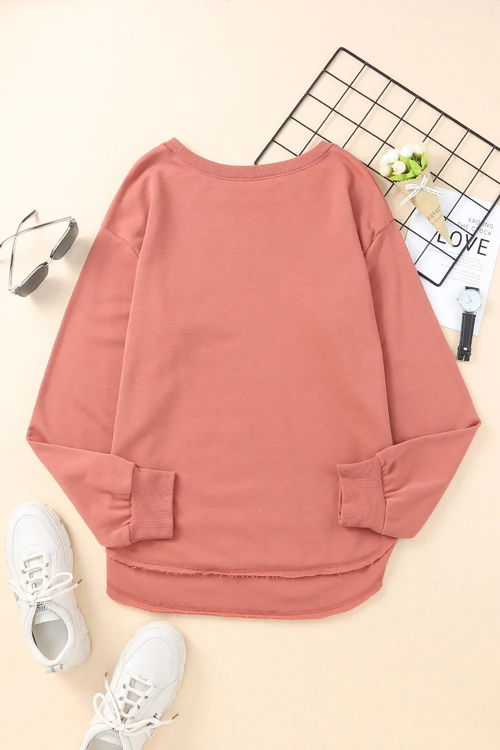 Side Slit Drop Shoulder Sweatshirt, image 23