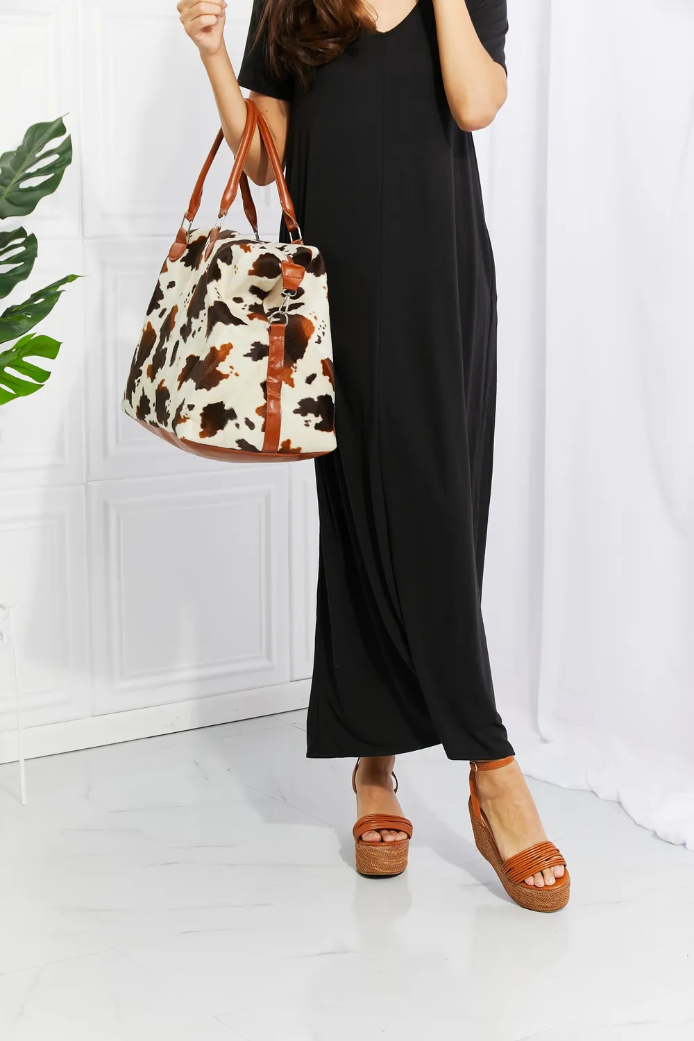 Animal Print Plush Weekender Bag, image 9