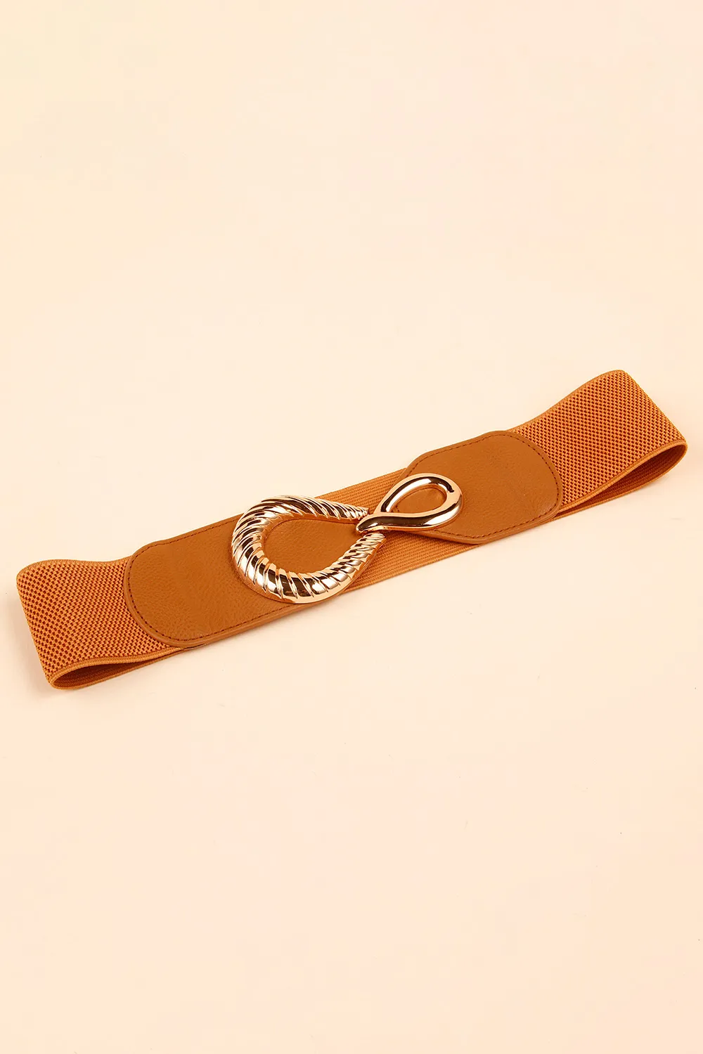 Ribbed Alloy Buckle Elastic Belt, image 3