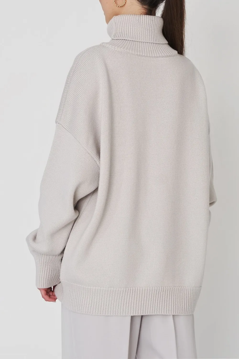 Turtle Neck Dropped Shoulder Sweater, image 19