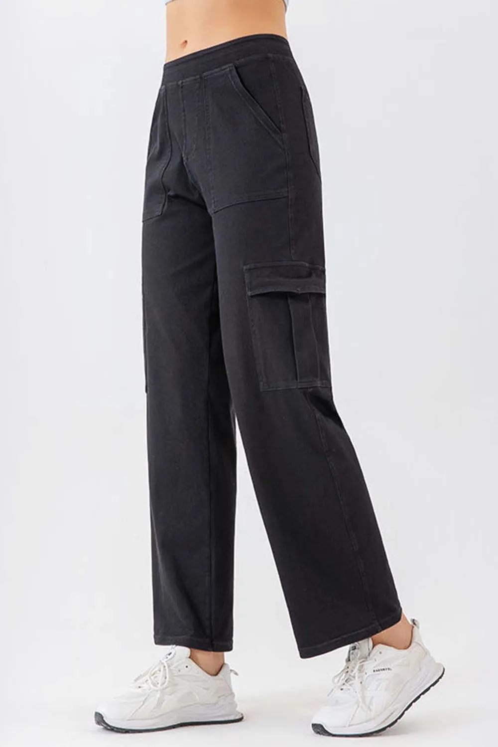Buttoned Pocketed Long Jeans, image 5