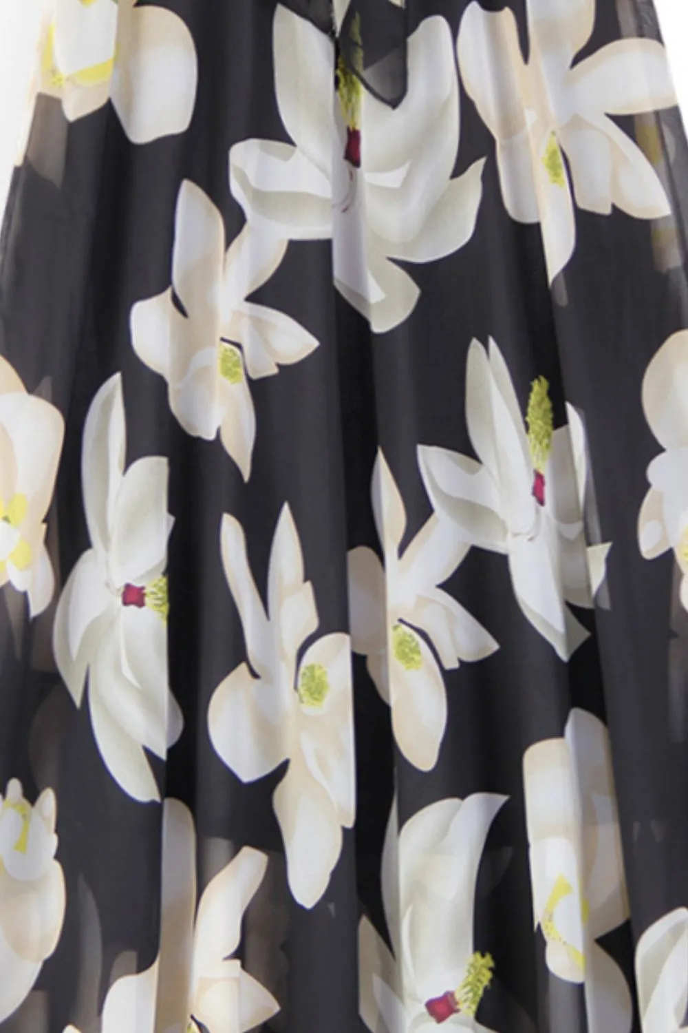Full Size Floral Tie-Waist Skirt, image 4