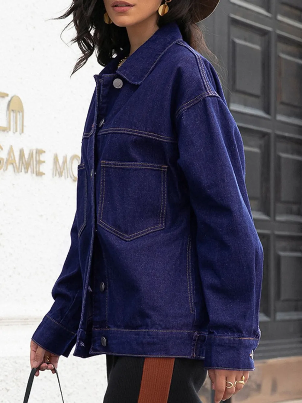 Buttoned Denim Jacket, image 4