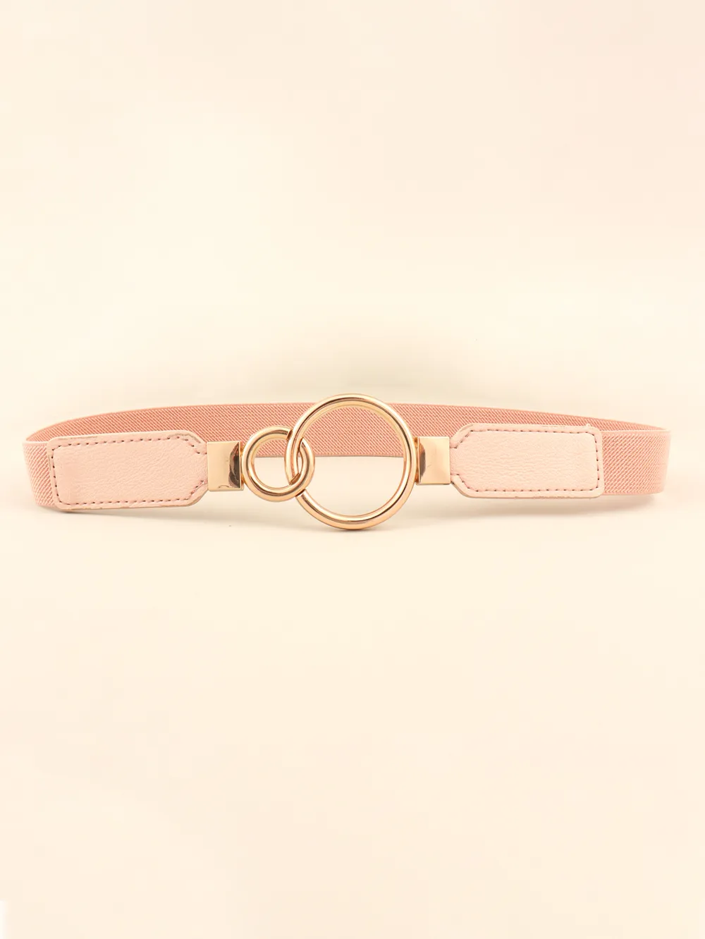 Double Ring Buckle Elastic PU Belt, image 13